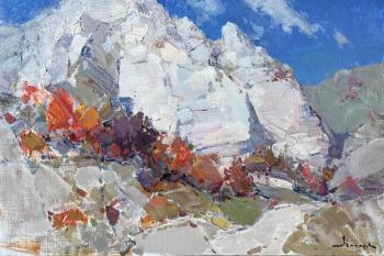 White cliffs. Autumn (Sunny Autumn Landscape). Makarov Vitaly