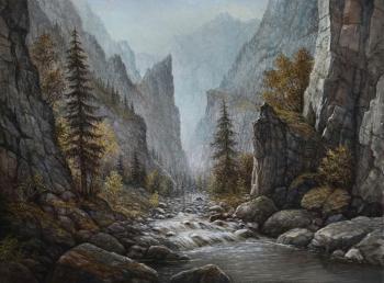 Mountain landscape with a river