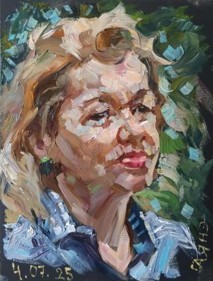 Not formal portrait number 7, from life. Dobrovolskaya Gayane