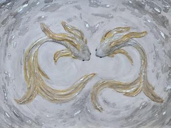 Two fish in infinity (Birthday Gift Painting). Smirnova Alina