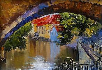 Prague. View of the mill