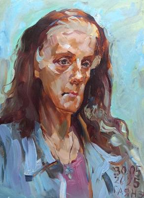 Not formal portrait number 1, from life. Dobrovolskaya Gayane