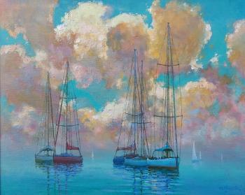 Yachts in the roadstead.