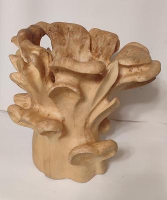 Vase, maple, cap with suveli growths
