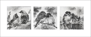 Sparrows. 3 pcs. Stoylik liudmila