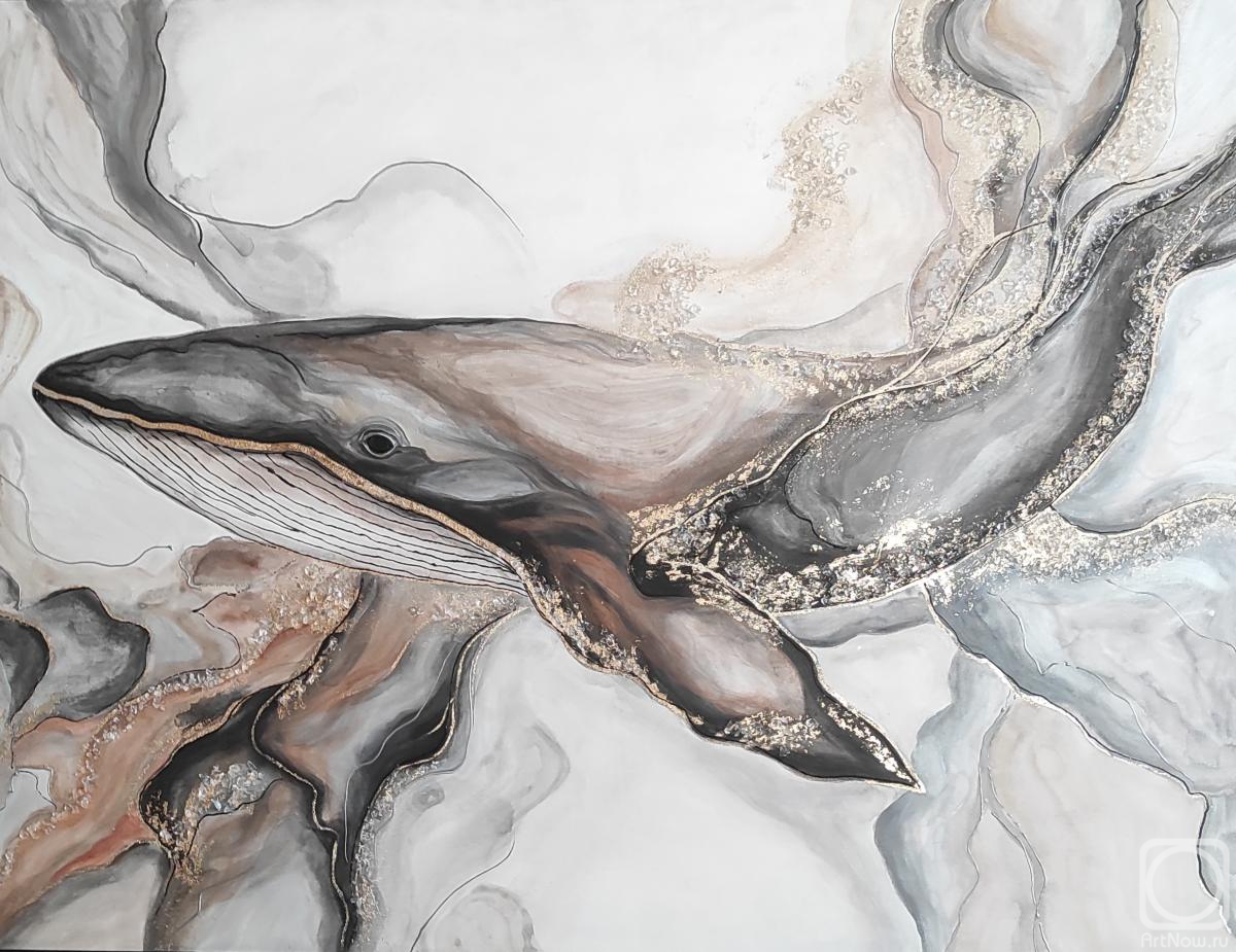 Bocharnikova Natalya. Whale. the dance of light and water