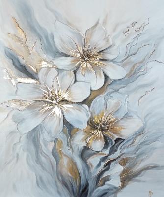 Blue and white flowers (Painting Illusion). Bocharnikova Natalya