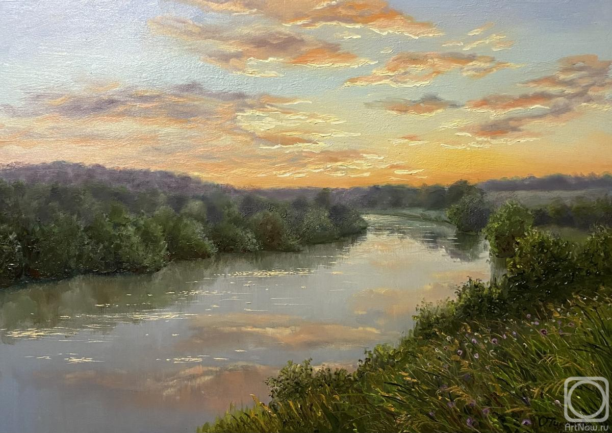 Tikunova Olga. Sunset over the river