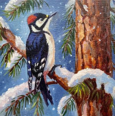 Woodpecker (Birds On A Branch). Vaveykina Svetlana