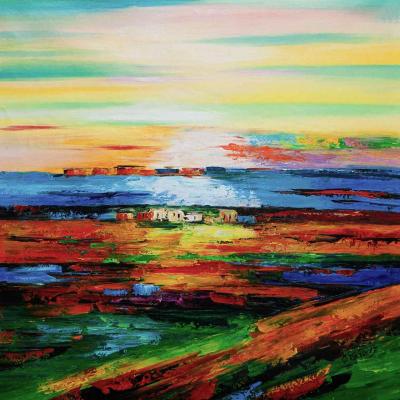 Dawn in a cozy valley. Vevers Christina