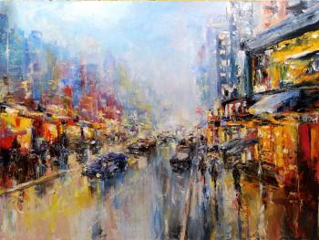 Autumn in the city (Twilight Landscape). Murtazin Ilgiz