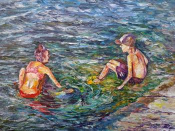 Children on the shore (Tar). Pokryshka Sergey