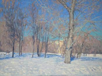 March. The sun is warming