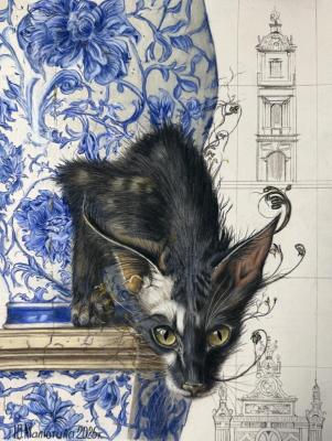 Curiosity in blue. Malyutina Yuliya