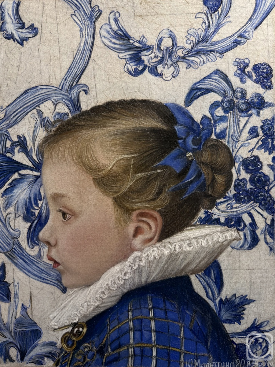 Malyutina Yuliya. Azuleju's Dream: a girl's profile