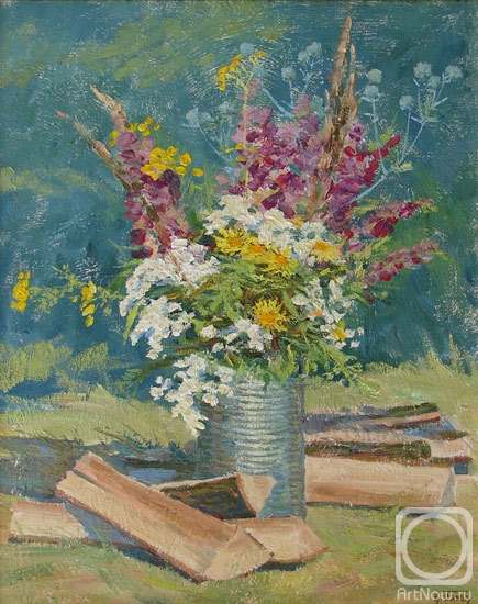 Panov Igor. A still-life with field flowers