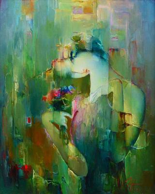 Girl with flowers. �������� �����