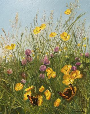 Buttercups-flowers (Painting Of Wildflowers). Tikunova Olga