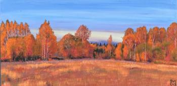 Autumn Landscape with Blue Sky