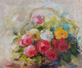 Basket of roses. Virnaya Olga