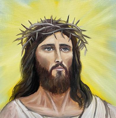 Oil painting of Jesus. Archilovskaya Anastasiya