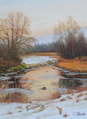 The first snow on riverbeds. Gaponov Sergey
