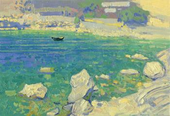 Stones and a boat (Reflections On Water). Kozhin Simon