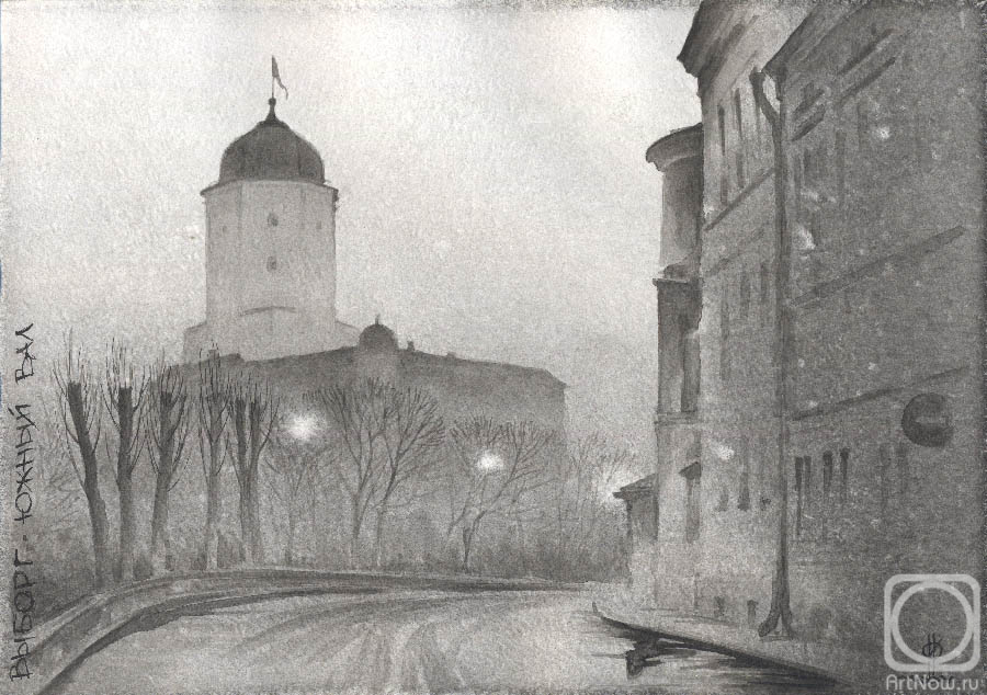 Eldeukov Oleg. Vyborg. Autumn evening. Southern rampart