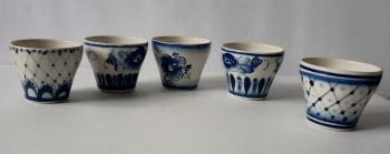 Vodka shot glasses "Gzhel style". Dobrovolskaya Gayane