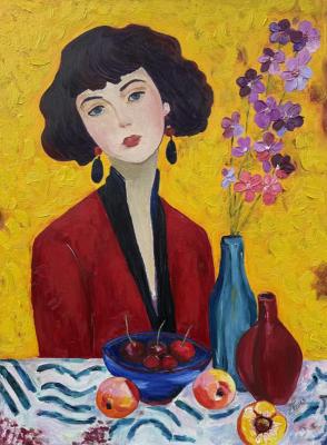 Картина «Девушка с персиками»