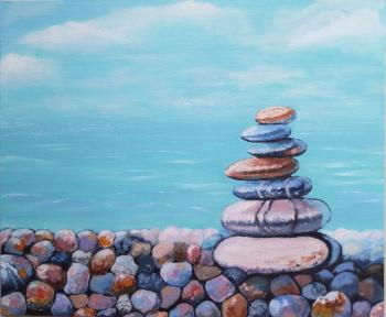 Oil painting "Sea Pebbles"