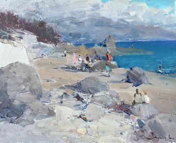 On the sunny beach (Sunny Autumn Landscape). Makarov Vitaly