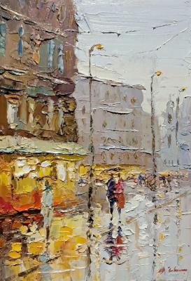 Картина «Дождливый город»