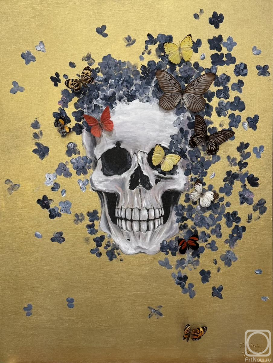 Lyubel Viktoriya. Scull in flowers
