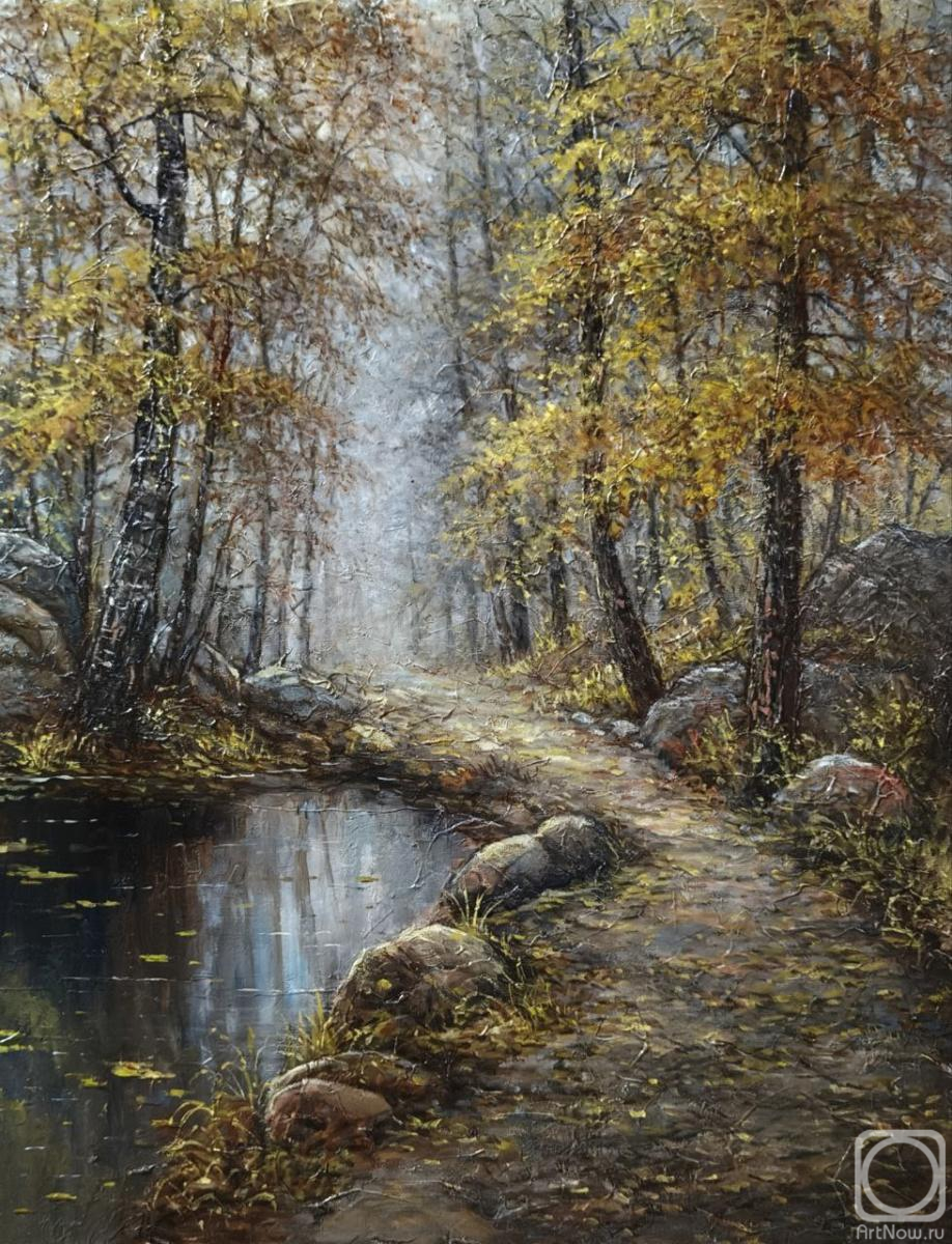 Rusakov Aleksey. Autumn landscape with a pond