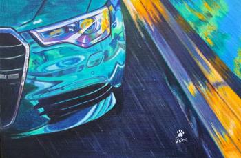 Race on canvas. Mokshina Nadezhda