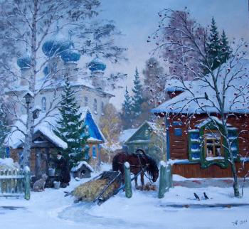 Alexandrovsky Alexander . Kargopol Courtyard. Horse