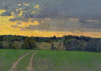 Sunset in Maksimkovo (Golden Light). Kozhin Simon