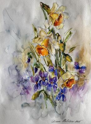 Spring Flowers (Aquarelle). Malivani Diana