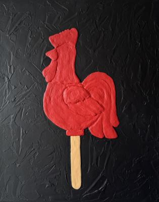Cockerel on a stick. Novikova Viktoriya