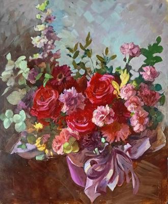 A bouquet of flowers for a holiday