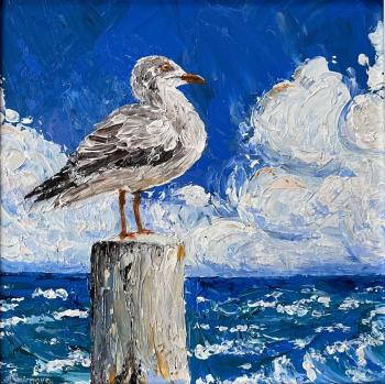 Sea. Seagull. Summer (Ocean Painting). Smirnova Alina