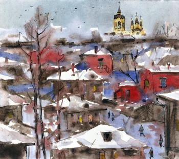 December in the old city. Knecht Aleksander