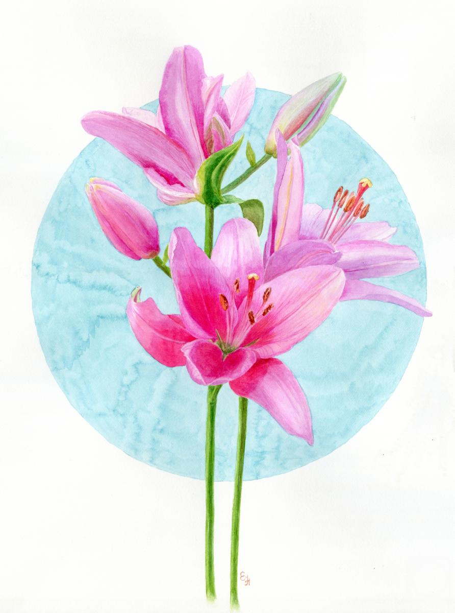 Nikiforova Elena. Pink on blue