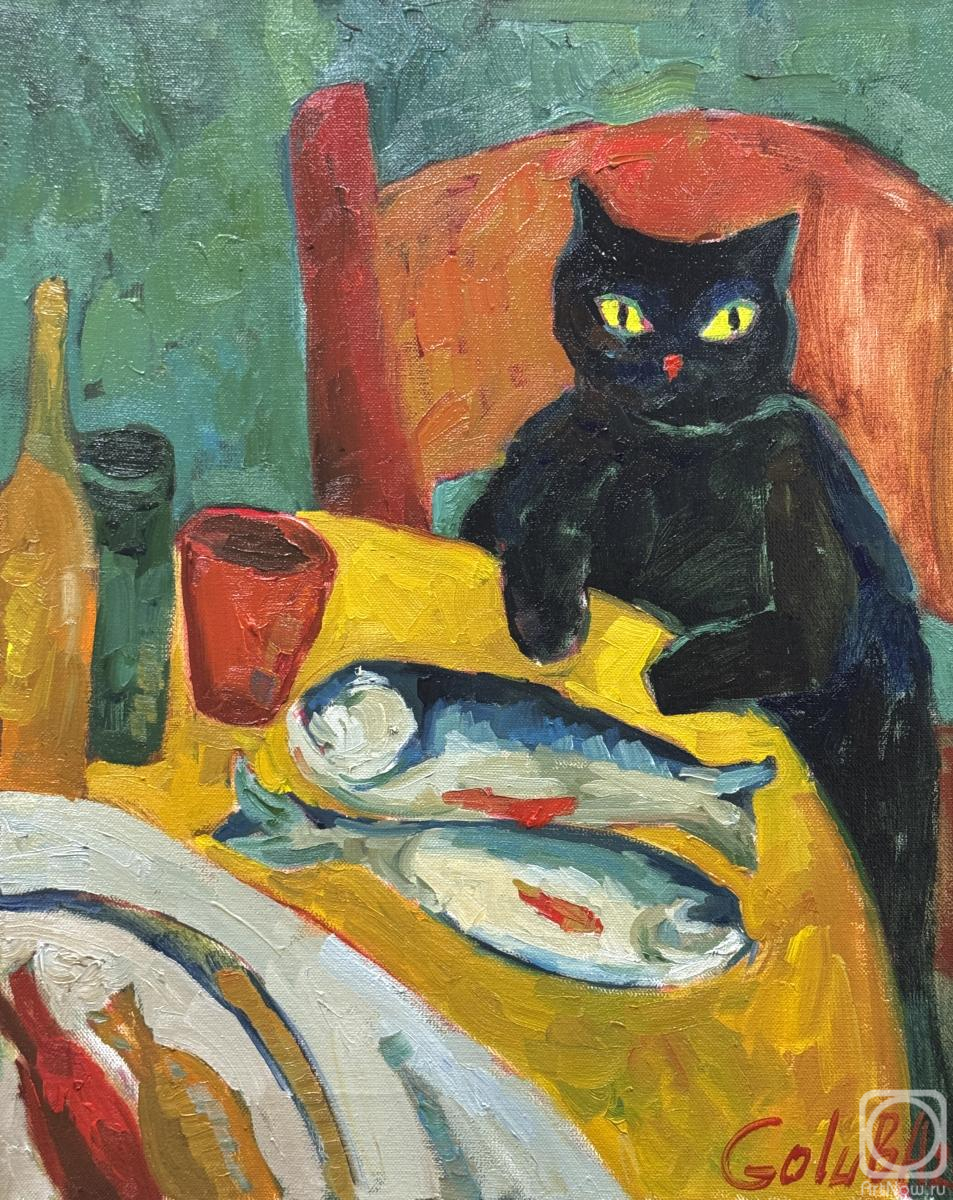 Golub Anna. Cat and fishing