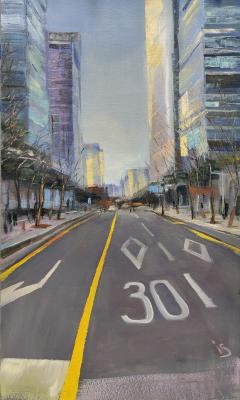 Картина «Сеул. Жёлтая линия»