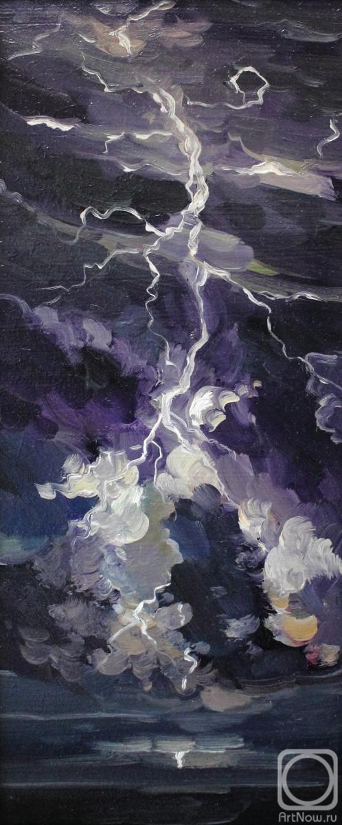 Fyodorova-Popova Tatyana. Thunderstorm at sea