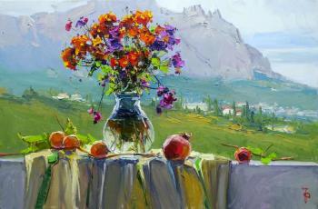 Still life with a view of Ai-Petri. Pozdeev Igor