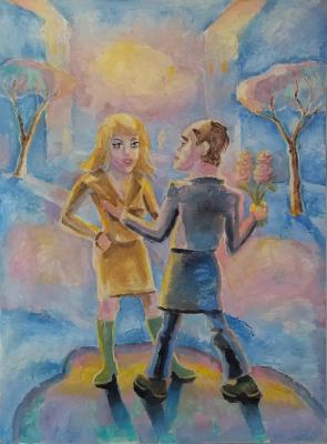 Spring meeting (Figurative Cityscape). Bashkatov Maksim
