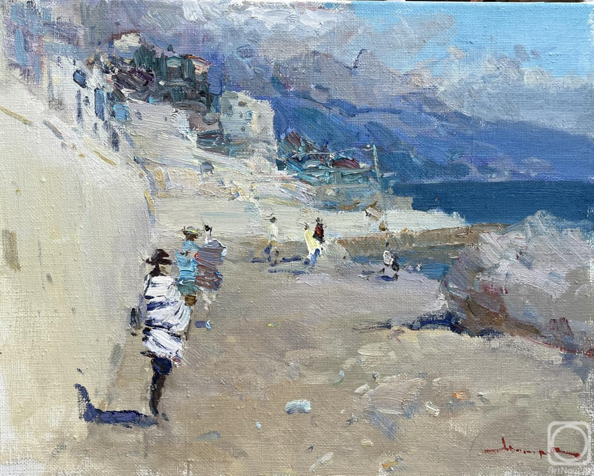 Makarov Vitaly. Autumn walk by the sea